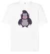 Футболка Оверсайз Добра горила Білий фото