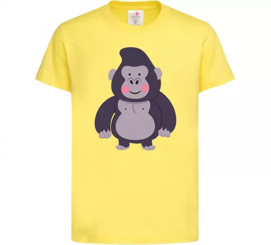 Дитяча футболка Добра горила Лимонний фото