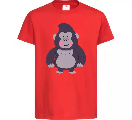 Дитяча футболка Добра горила Червоний фото