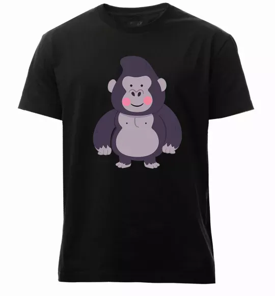 Мужская премиум футболка Добра горила Черный фото