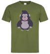Мужская футболка Добра горила Оливковый Мужская футболка Добра горила Оливковый фото