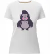 Жіноча преміум футболка Добра горила Білий фото