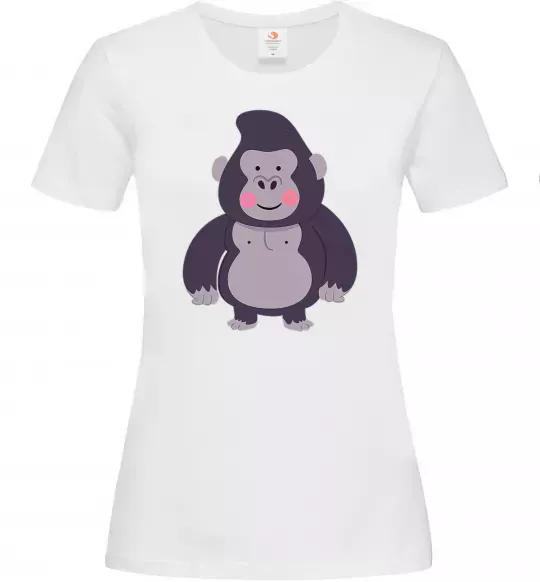Женская футболка Добра горила Белый фото