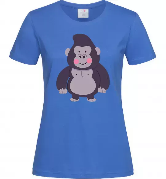 Женская футболка Добра горила Ярко-синий фото