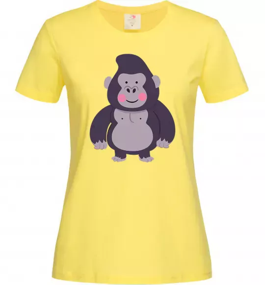 Женская футболка Добра горила Лимонный фото