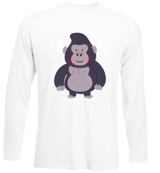 Лонгслів Добра горила Білий фото