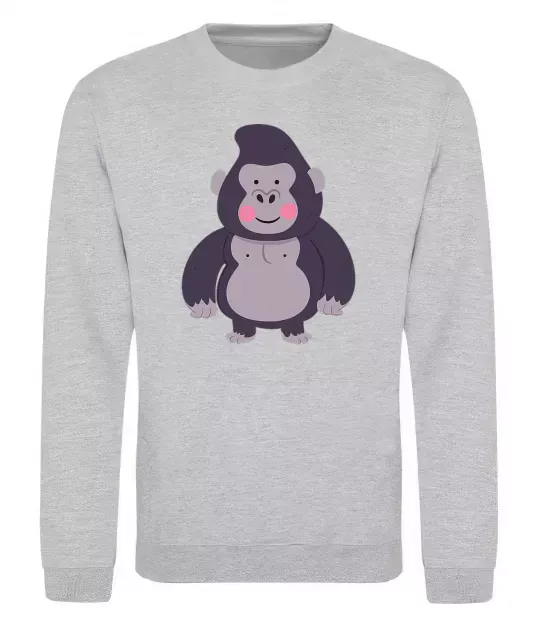 Свитшот Добра горила Серый меланж фото