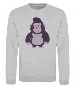 Свитшот Добра горила Серый меланж фото