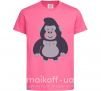 Детская футболка Добрая горилла Ярко-розовый фото