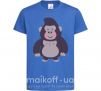 Детская футболка Добрая горилла Ярко-синий фото