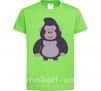 Дитяча футболка Добрая горилла Лаймовий фото