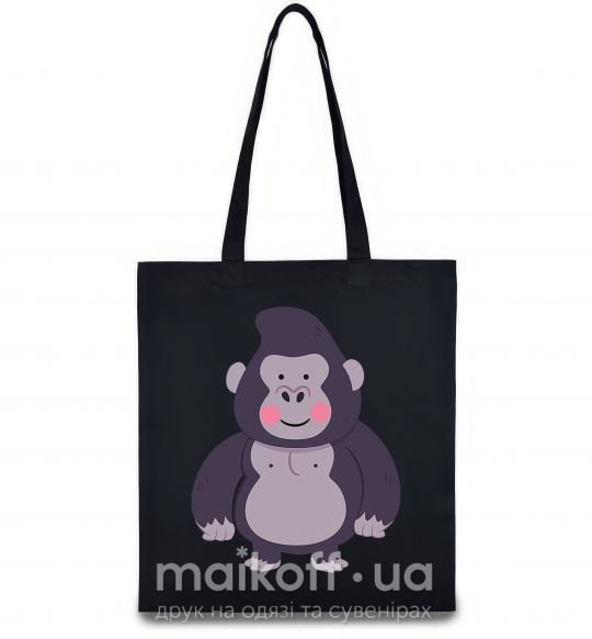 Еко-сумка Добрая горилла Чорний фото