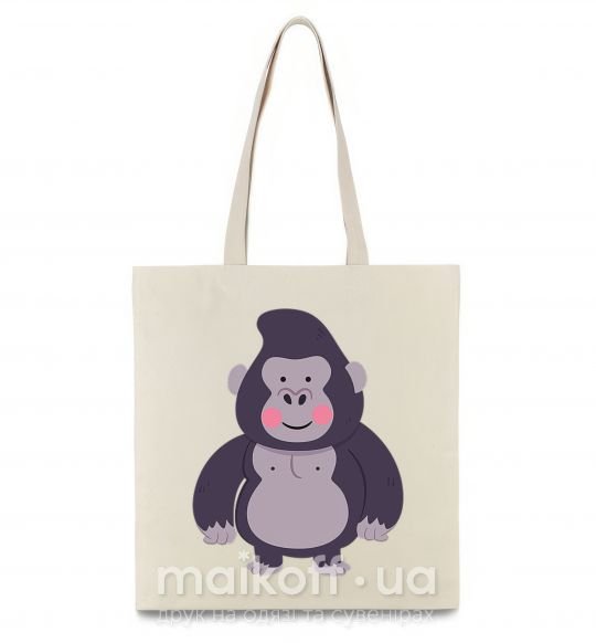 Эко-сумка Добрая горилла Бежевый фото