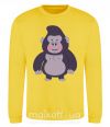Світшот Добрая горилла Сонячно жовтий фото