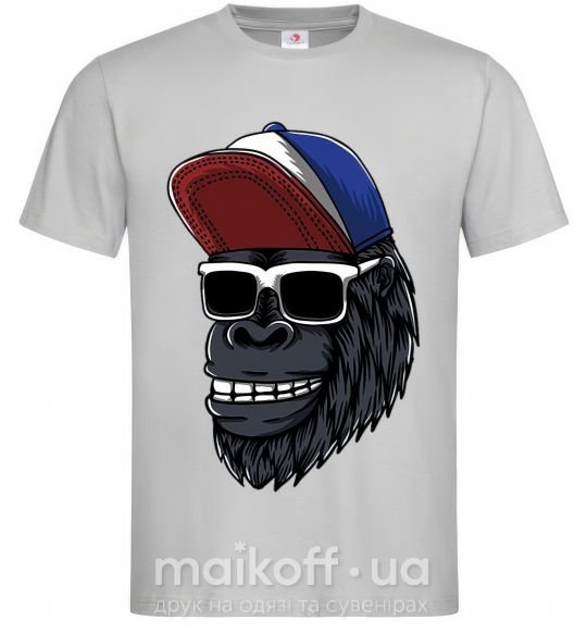 Мужская футболка Swag gorilla Серый фото
