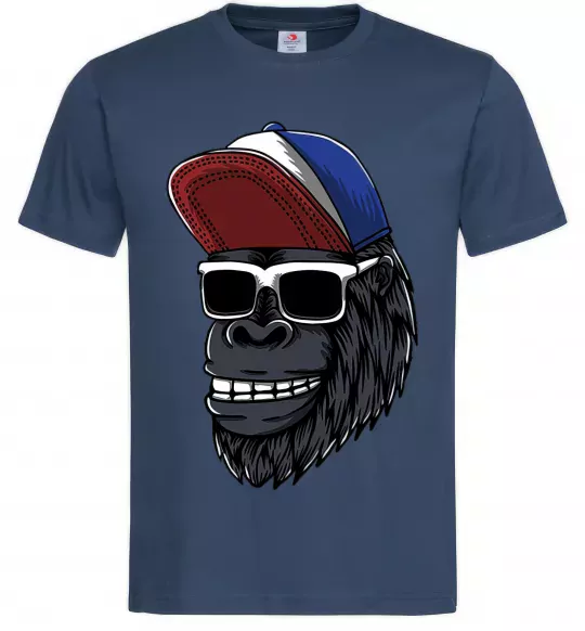 Чоловіча футболка Swag gorilla Темно-синій фото