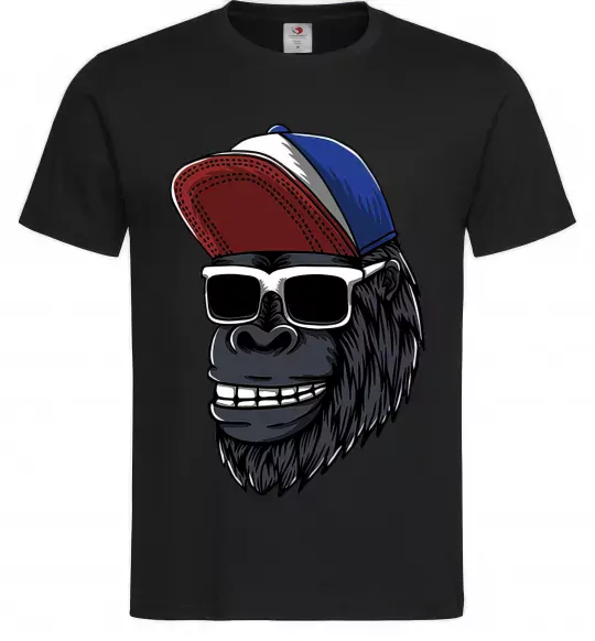 Чоловіча футболка Swag gorilla Чорний фото