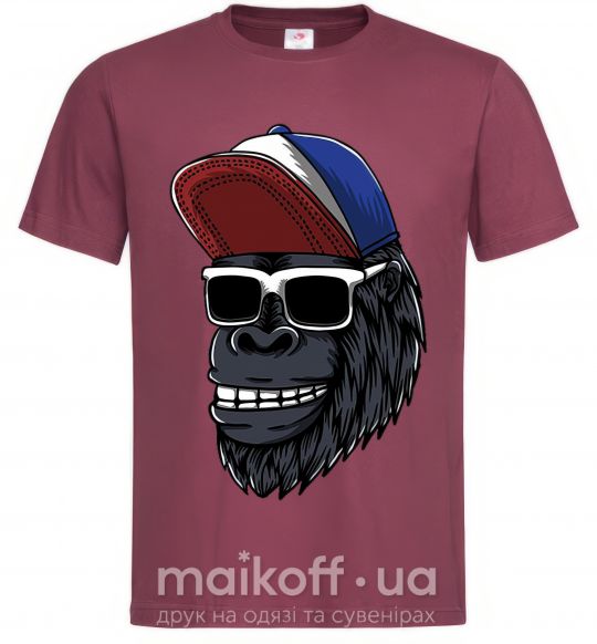Мужская футболка Swag gorilla Бордовый фото