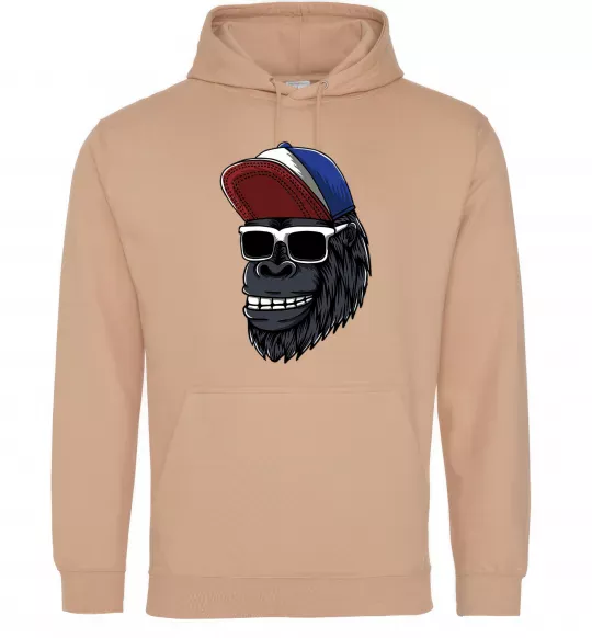 Мужская толстовка (худи) Swag gorilla Песочный фото