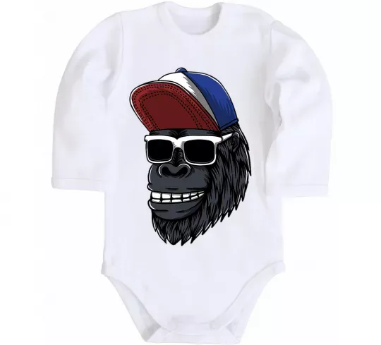 Детский боди Swag gorilla Белый фото