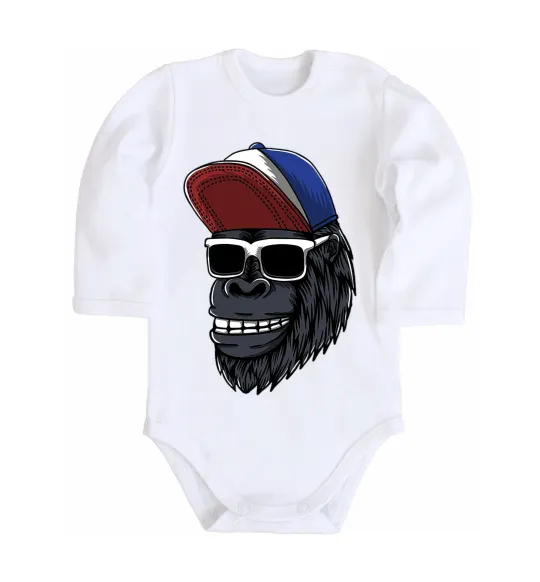 Дитячий бодік Swag gorilla Білий фото