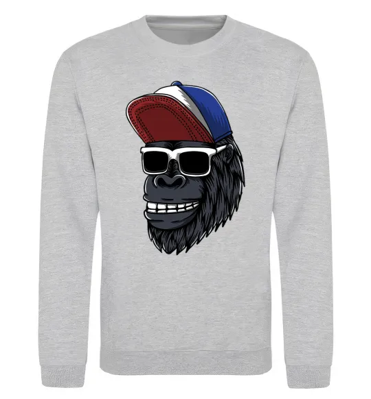Світшот Swag gorilla Сірий меланж фото