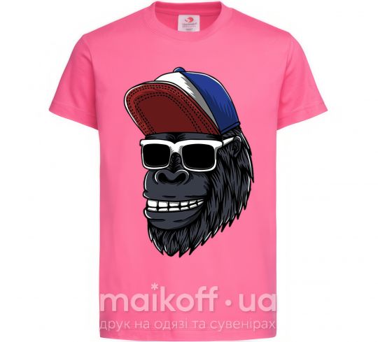 Дитяча футболка Swag gorilla Яскраво-рожевий фото