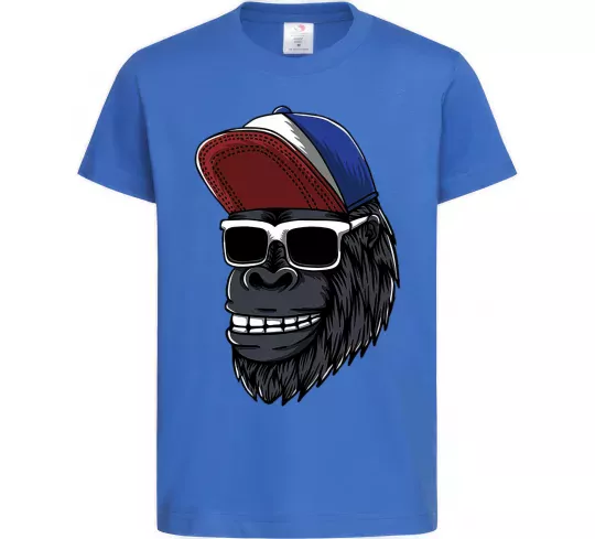 Дитяча футболка Swag gorilla Яскраво-синій фото