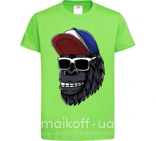 Дитяча футболка Swag gorilla Лаймовий фото