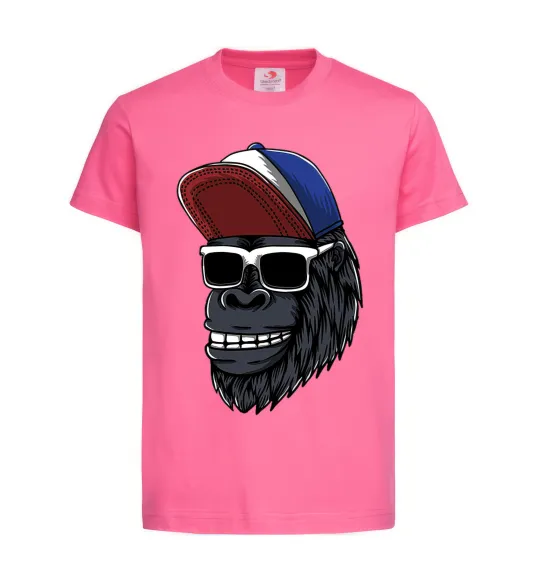 Детская футболка Swag gorilla Ярко-розовый фото