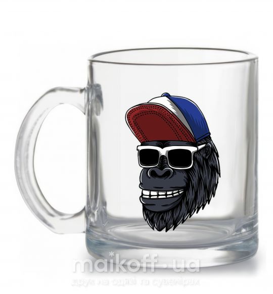 Чашка скляна Swag gorilla Прозорий фото