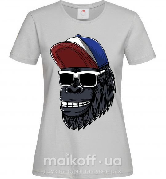 Женская футболка Swag gorilla Серый фото