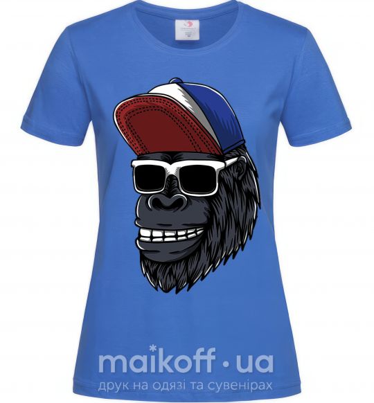 Жіноча футболка Swag gorilla Яскраво-синій фото