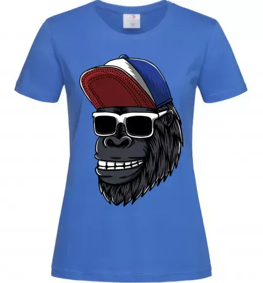 Жіноча футболка Swag gorilla Яскраво-синій фото