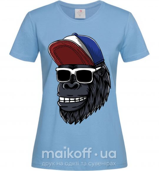 Женская футболка Swag gorilla Голубой фото