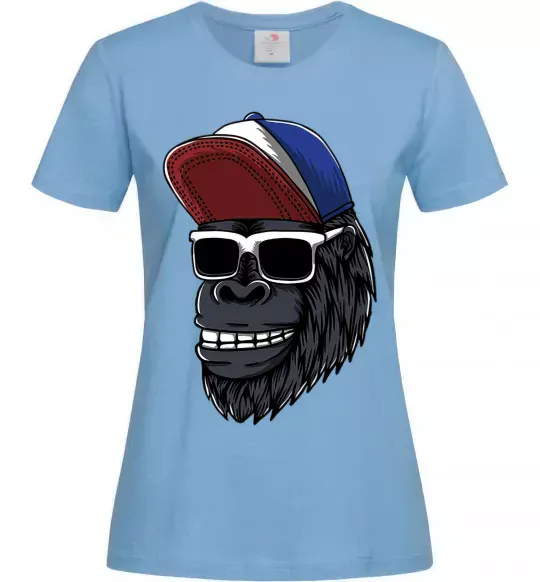 Жіноча футболка Swag gorilla Блакитний фото