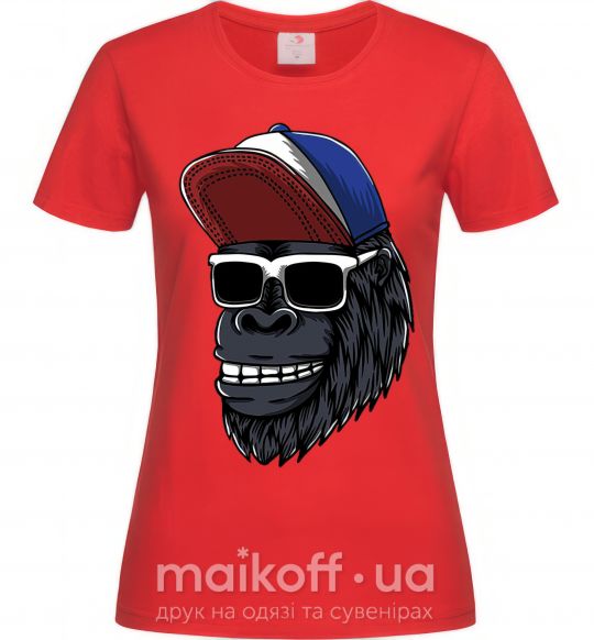 Женская футболка Swag gorilla Красный фото