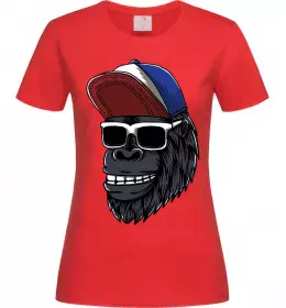 Женская футболка Swag gorilla Красный фото