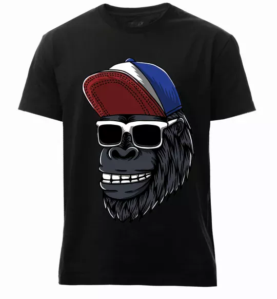 Мужская премиум футболка Swag gorilla Черный фото