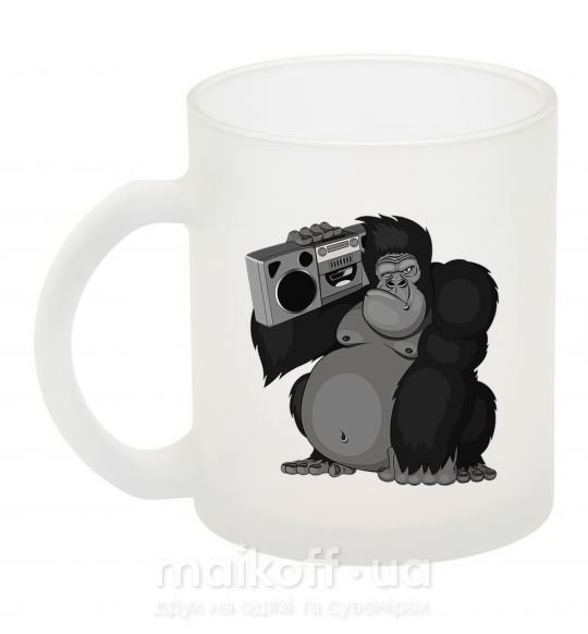 Чашка скляна Горилла с магнитофоном Фроузен фото