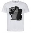 Мужская футболка Горилла с магнитофоном Белый фото