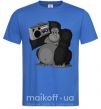 Мужская футболка Горилла с магнитофоном Ярко-синий фото