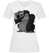 Женская футболка Горилла с магнитофоном Белый фото