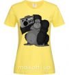 Женская футболка Горилла с магнитофоном Лимонный фото