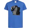 Дитяча футболка Горила з магнітофоном Яскраво-синій Дитяча футболка Горила з магнітофоном Яскраво-синій фото