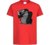 Дитяча футболка Горила з магнітофоном Червоний Дитяча футболка Горила з магнітофоном Червоний фото