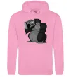 Жіноча толстовка (худі) Горила з магнітофоном Рожевий фото