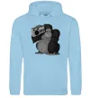 Жіноча толстовка (худі) Горила з магнітофоном Блакитний фото