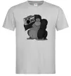Чоловіча футболка Горила з магнітофоном Сірий фото