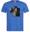Чоловіча футболка Горила з магнітофоном Яскраво-синій фото